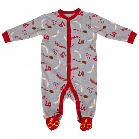 Harry Potter Symbols Sleep and Play Infant Footed Pajamas